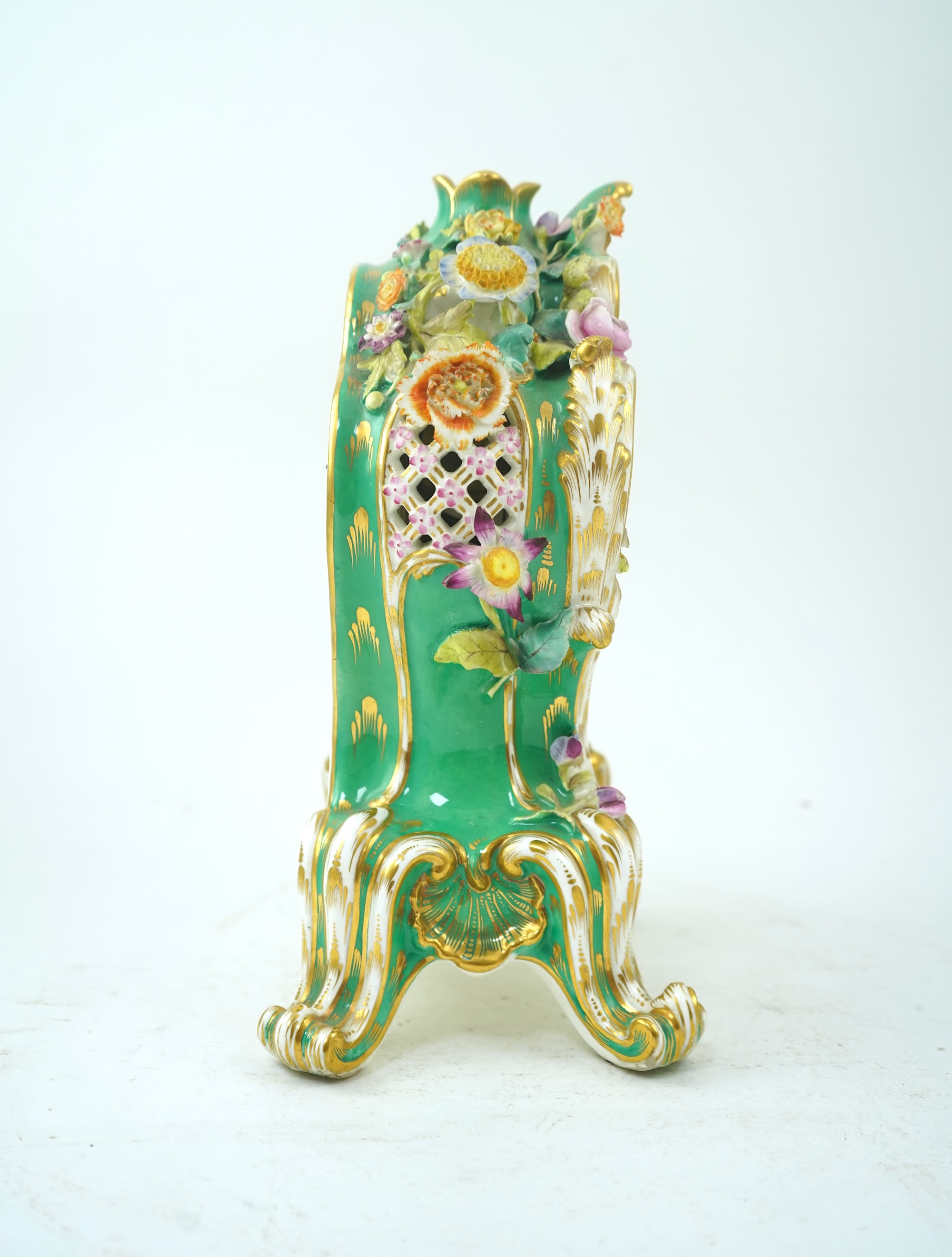 Benjamin Louis Vulliamy, London, an early 19th century eight day English porcelain mantel timepiece